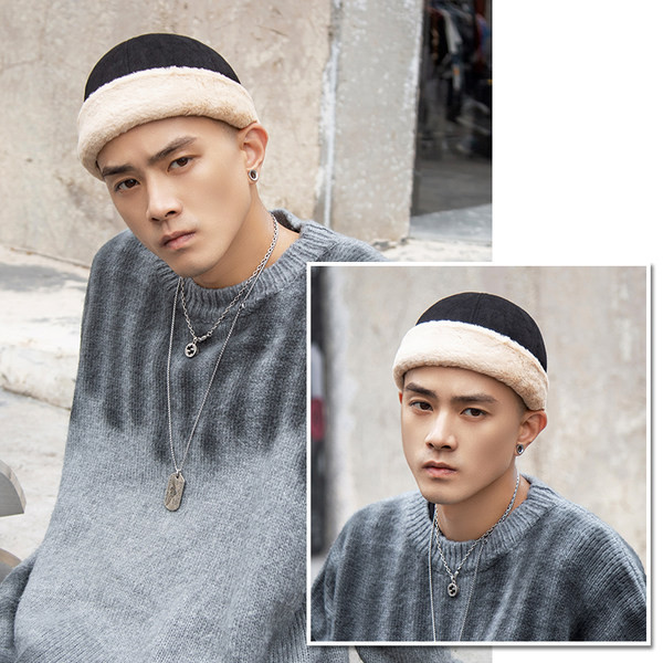 Ανδρικό χειμωνιάτικο καπέλο από οικολογικό καστόρι με αφράτη φόδρα