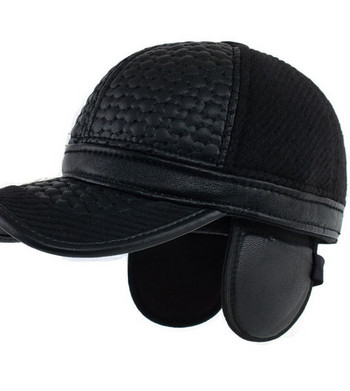 Нов модел мъжка шапка от еко кожа с козирка