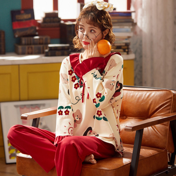 Ženska pidžama jersey s loknama