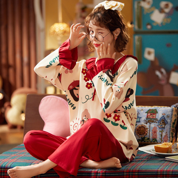 Ženska pidžama jersey s loknama