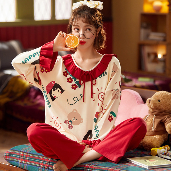 Ženska pidžama jersey s loknama