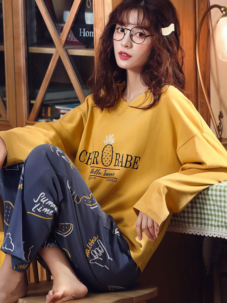 Ženska pidžama iz dva dijela sa dugim rukavima