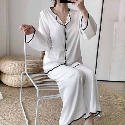 Ženska pidžama na gumbe - dvodijelna