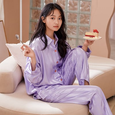 Ženska pidžama na gumbe - dvodijelna