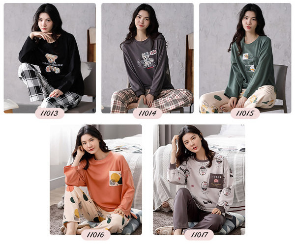 Дамска пижама с  различни апликации