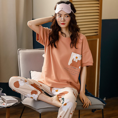 Ženska pidžama iz dva dijela sa kratkim rukavima i dužinom hlača 9/10