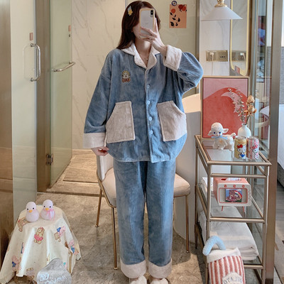 Ženska zimska pidžama iz dva dijela