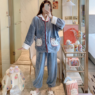 Ženska zimska pidžama iz dva dijela