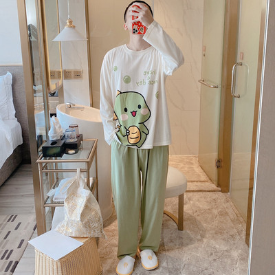 Ženska pamučna pidžama iz dva dijela sa aplikacijom