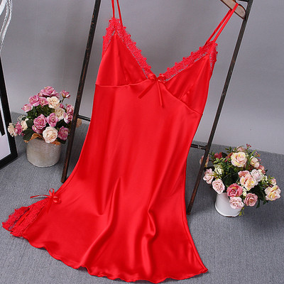 Ženska spavaćica na tanke naramenice