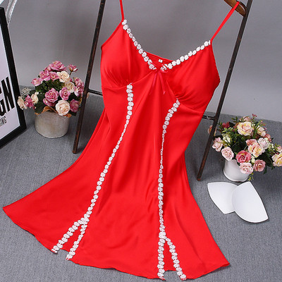 Ženska spavaćica na tanke naramenice