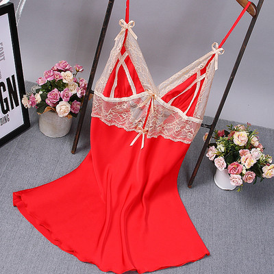 Ženska spavaćica na tanke naramenice