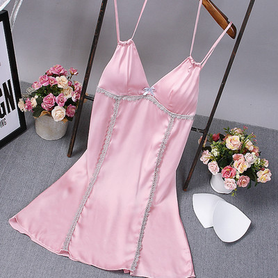 Ženska spavaćica na tanke naramenice