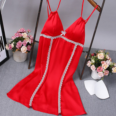 Ženska spavaćica na tanke naramenice