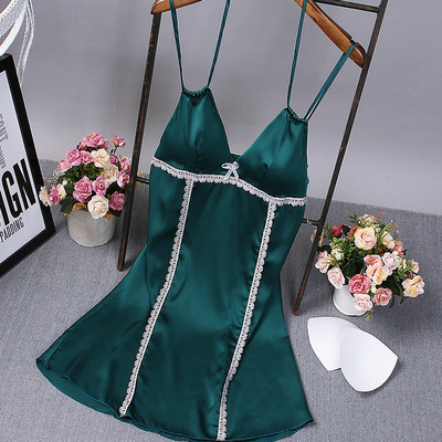 Ženska spavaćica na tanke naramenice