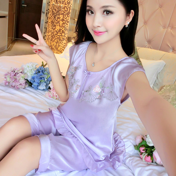 Dvodijelna satenska ljetna pidžama