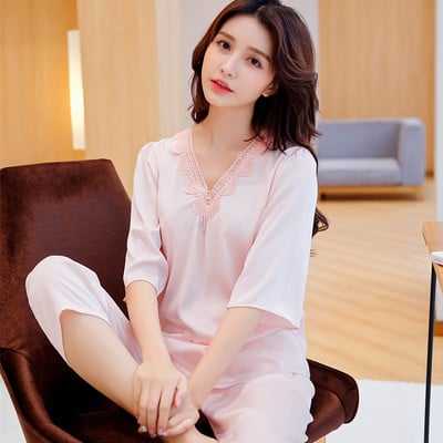 Ženska satenska pidžama iz dva dijela - više modela