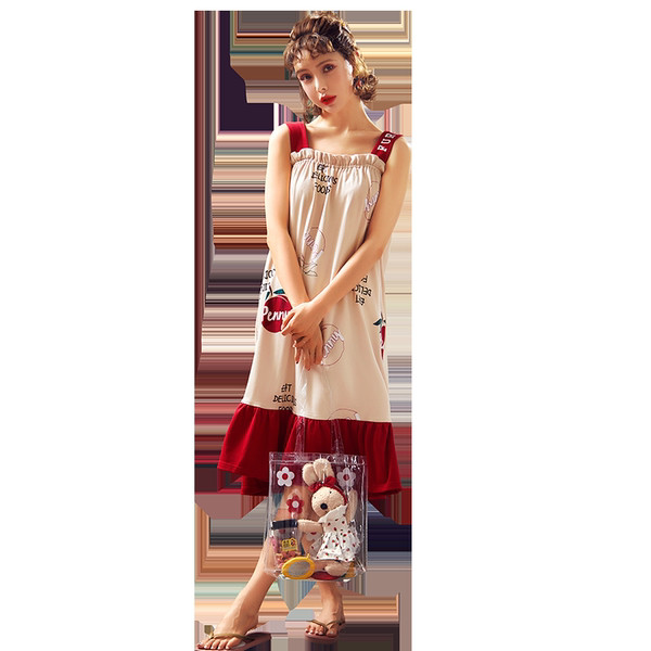 Ženska pidžama sa natpisima i naramenicama