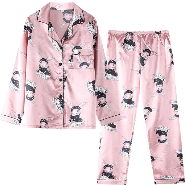 Ženska satenska pidžama sa aplikacijom u boji u više boja