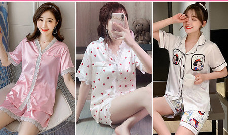 Дамска нощница с къс панталон - няколко модела