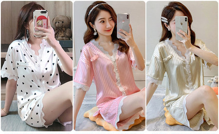 Дамска нощница с къс панталон - няколко модела