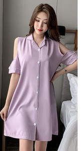 Ženska ljetna spavaćica više boja i kopčanje na gumbe