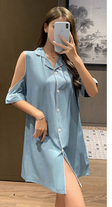 Ženska ljetna spavaćica više boja i kopčanje na gumbe