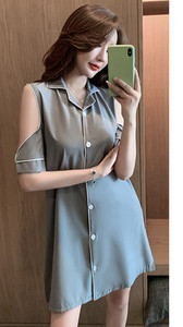 Ženska ljetna spavaćica više boja i kopčanje na gumbe