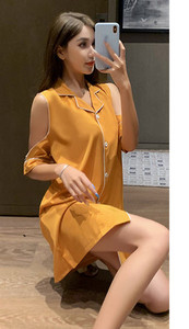 Ženska ljetna spavaćica više boja i kopčanje na gumbe