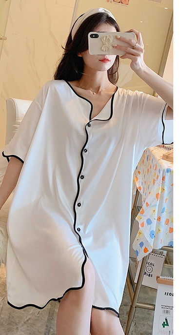 Ženska ljetna spavaćica više boja i kopčanje na gumbe