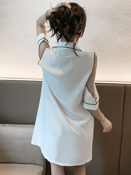 Ženska ljetna spavaćica više boja i kopčanje na gumbe