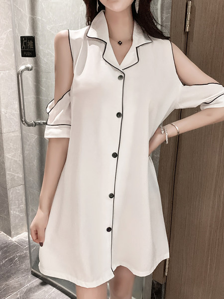 Ženska ljetna spavaćica više boja i kopčanje na gumbe