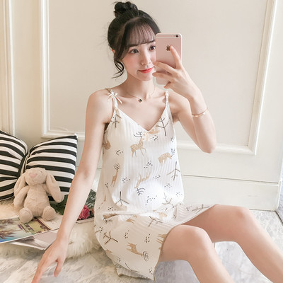 Ženska spavaćica na tanku naramenicu - više modela