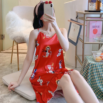 Ženska spavaćica na tanku naramenicu - više modela