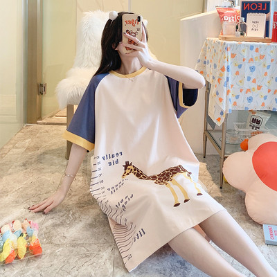 Ženska svakodnevna spavaćica više boja sa čipkom i trakom