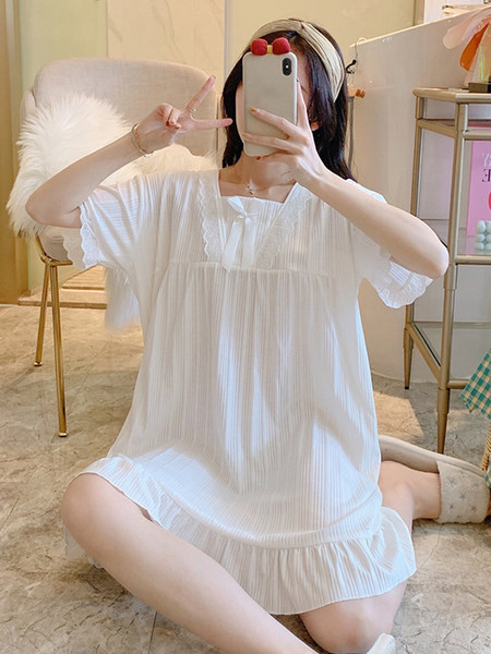 Ženska svakodnevna spavaćica više boja sa čipkom i trakom