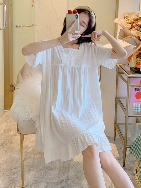 Ženska svakodnevna spavaćica više boja sa čipkom i trakom