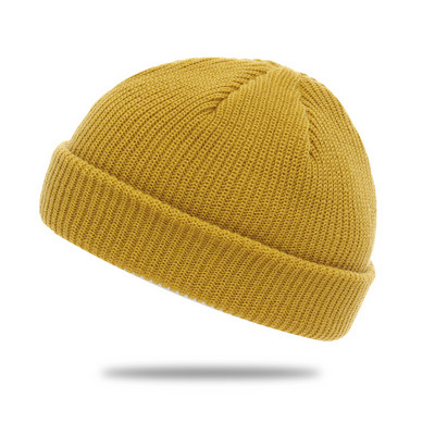 Muška zimska pletena kapa jednobojni model