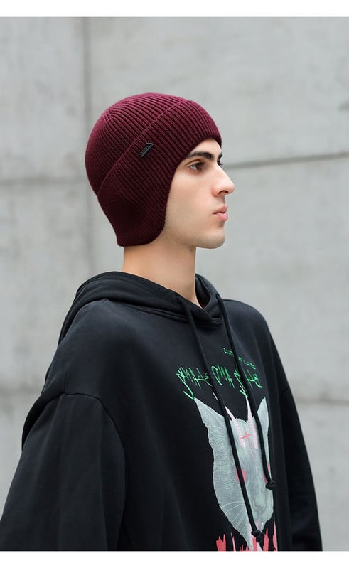 Muška pletena kapa - običan model