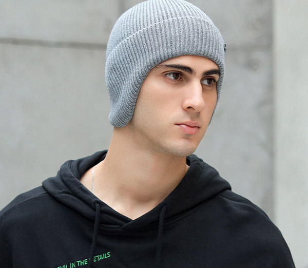 Muška pletena kapa - običan model