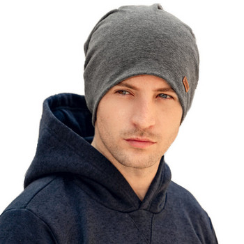 Мъжка есенно-зимна шапка с емблема нов модел