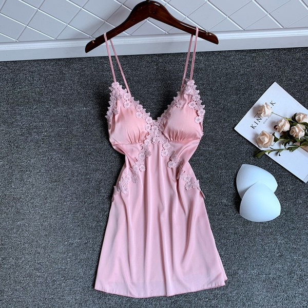 Spavaćica sa čipkom i tankim naramenicama - više boja