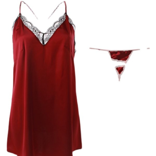 Moteriški naktiniai marškiniai su nėriniais ir petnešėlėmis