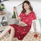 Ženska spavaćica od satena - sa špic izrezom