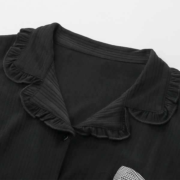 Ženska pidžama iz dva dijela u crnoj boji