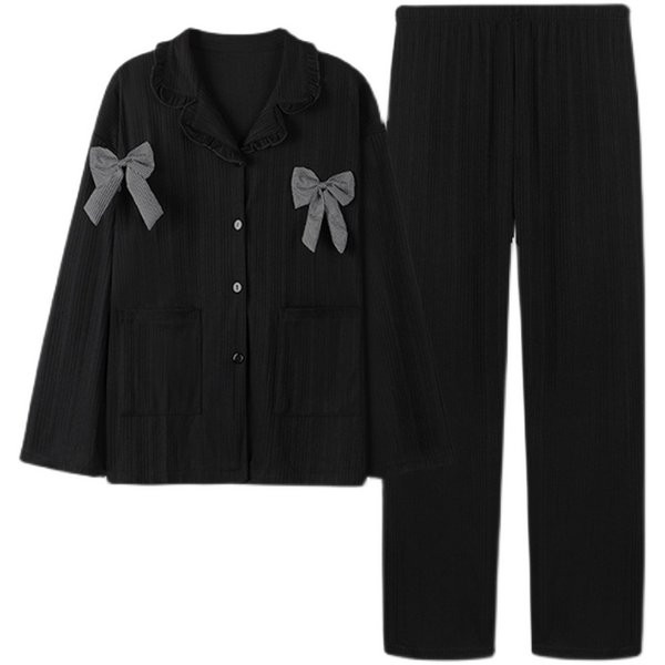 Ženska pidžama iz dva dijela u crnoj boji