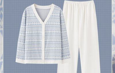 Ženska dvodijelna pidžama sa špic izrezom