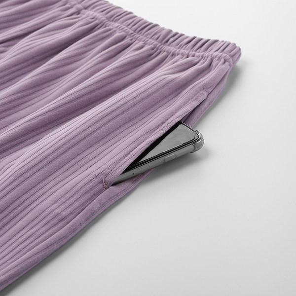 Дамска пижама с дълъг ръкав и къдри