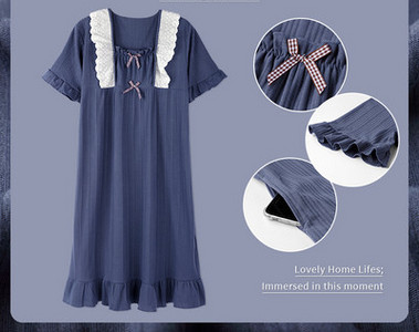 Moderna ženska spavaćica s četvrtastim izrezom i čipkom