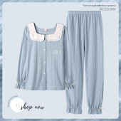 Πυτζάμα άνοιξη-φθινόπωρο από κοτλέ με βολάν